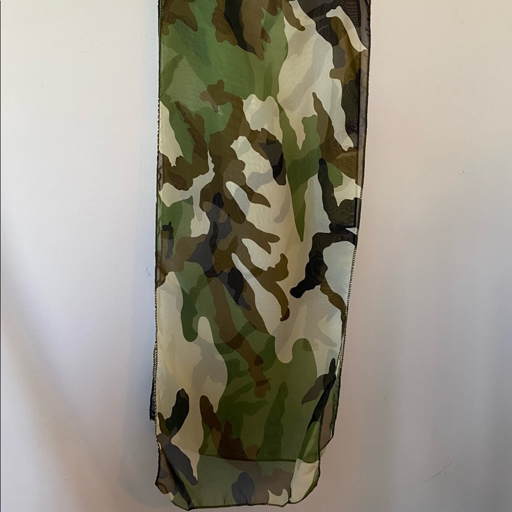 Elle CAMO Chiffon Dress Scarf,  *P1058
